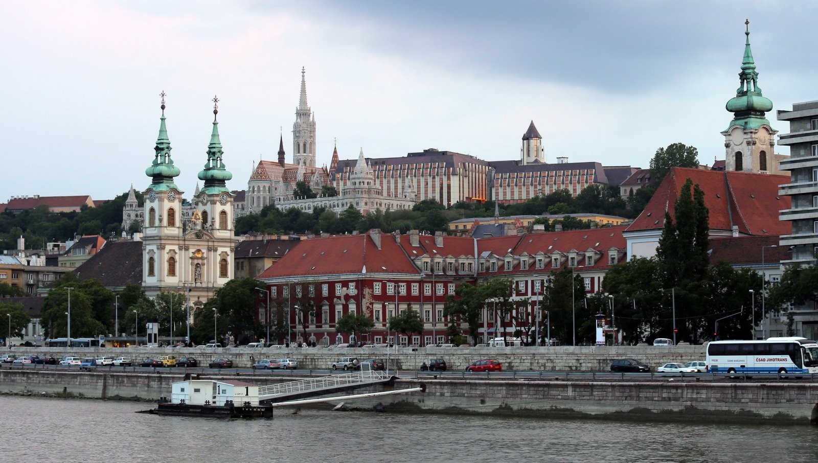 Felső-Víziváros and Matthias Church seen from the Danube